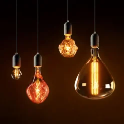 LED-pære Giant Drop E27 4W 918 dim kobber-metal.