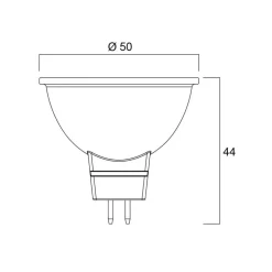 LED-pære SUPERIA RETRO GU5.3 MR16 4,3W 840 380lm dæmpbar