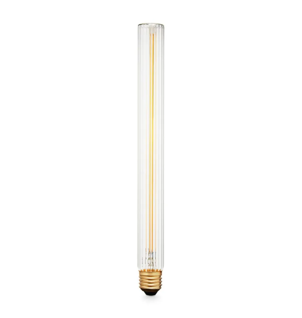 LED-pære Tube 300 Plissé, E27, 4 W, 2.200 K, dæmpbar