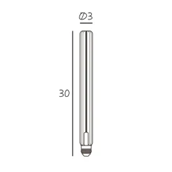 LED-pære Tube 300 Plissé, E27, 4 W, 2.200 K, dæmpbar
