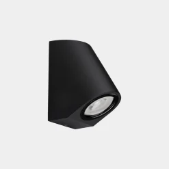 LEDS-C4 Eko skrå udendørs væglampe, sort, bredde 7 cm