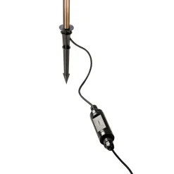 LEDS-C4 LED-spot med jordspyd Juncus 1, brun, 2.700 K