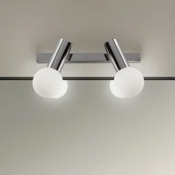 LEDS-C4 Mist væglampe badeværelse, 2 lysk., krom