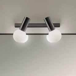 LEDS-C4 Mist væglampe badeværelse, 2 lysk., sort