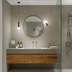 LEDS-C4 Mist væglampe badeværelse, 2 lysk., sort