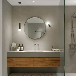 LEDS-C4 Mist væglampe til badeværelset, 1 lk. sort