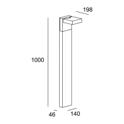 LEDS-C4 Modis CCT antracit 100 cm LED-vejlampe