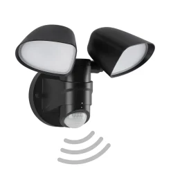 LED-sensor udendørs vægspot Bilbao 2 lyskilder sort