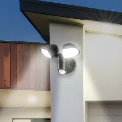 LED-sensor udendørs vægspot Bilbao 2 lyskilder sort