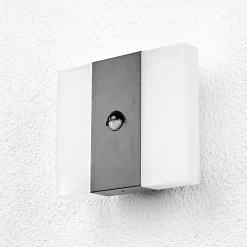 LED-sensor-udendørs væglampe Kumi, grafit, IP44