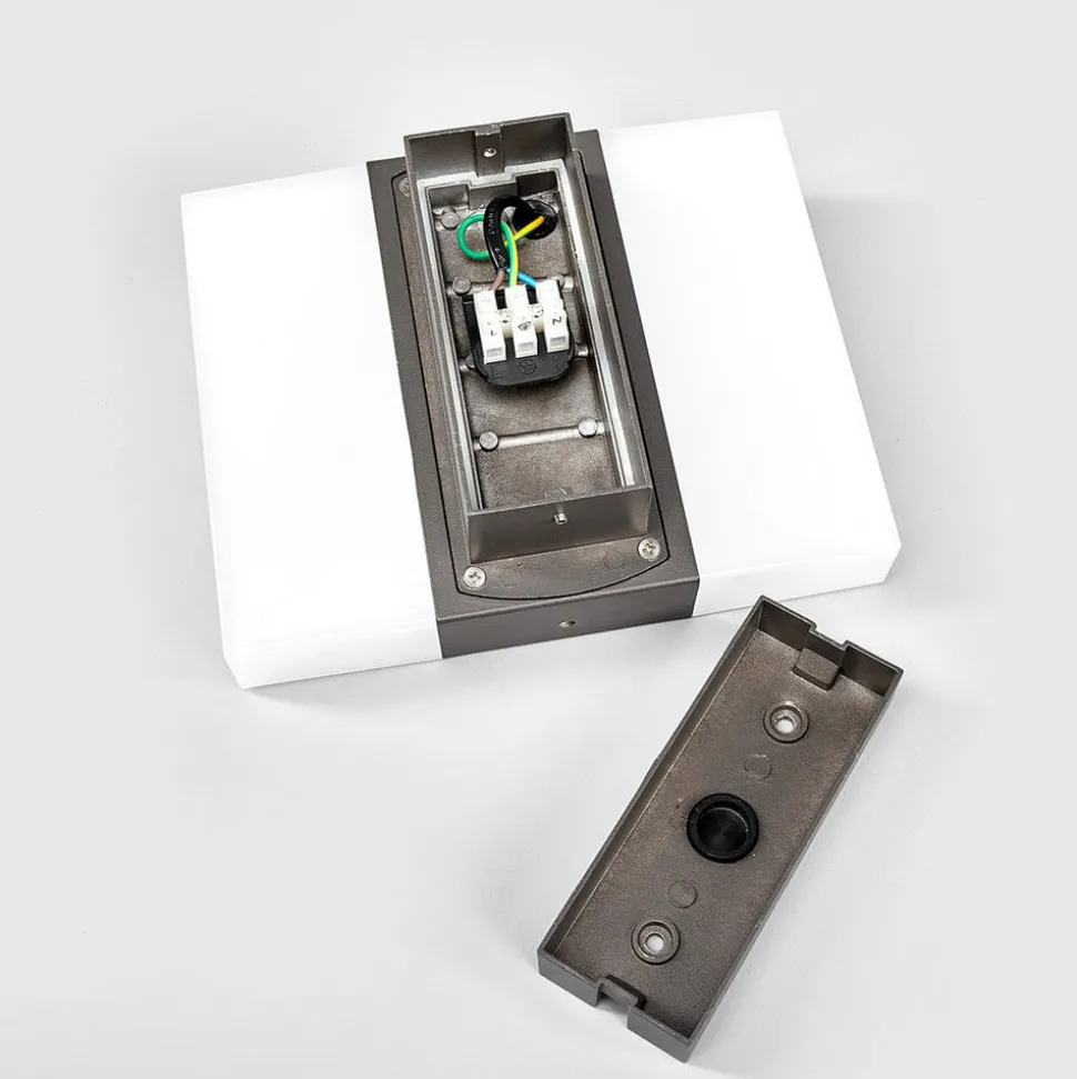 LED-sensor-udendørs væglampe Kumi, grafit, IP44