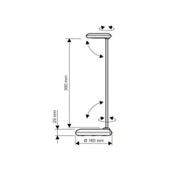 LED-skrivebordslampe MAULstudy, hvid, stål, 49 cm, E27