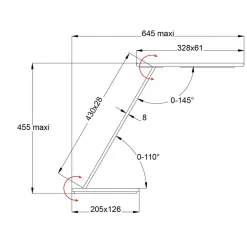 LED-skrivebordslampe Orbit med induktion sølv