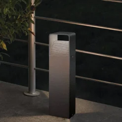 LED-sokkellampe Doninni 1, antracit, højde 40 cm