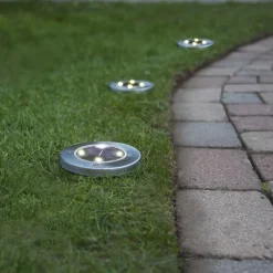 LED-solcellelampe Lawnlight, med jordspyd