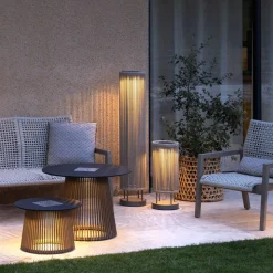 LED-solcellelampe Rop&Strip højde 120 cm, 3.000 K, 500 lm