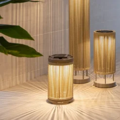 LED-solcellelampe Rop&Strip højde 40 cm, 3.000 K, 500 lm