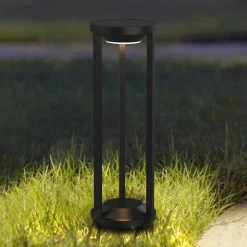 LED-solcellepullerter Pilastro, sensor, jordspyd