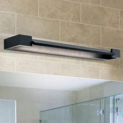 LED-spejlbelysning Marilyn i sort, bredde 60 cm