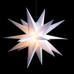 LED-stjerne til udendørs brug, 18 takker, hvid, Ø 55 cm