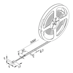 LED-strip Basic-Tape S, IP54, 4.000K, længde 500 cm