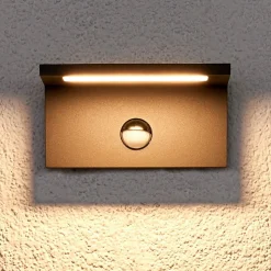 LED-udendørsvæglampe Darina, bevægelsessensor