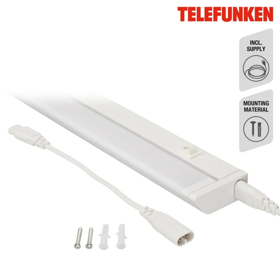 LED-underskabsbelysning Hestia, 4.000K, 1.000lm, hvid