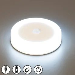 LED-underskabsbelysning Magnetics, Ø9cm, sensor, 6.500K