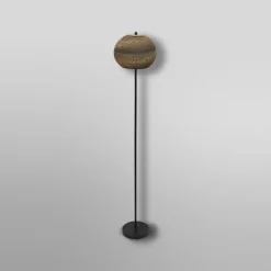 LEDVANCE gulvlampe Ball højde 116 cm, brun, bølgepap, E27