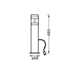 LEDVANCE LED-gadelampe Endura Hybrid Hagen, stål