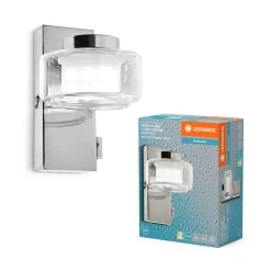 LEDVANCE LED-væglampe Orbis Flame, 1 lyskilde, krom, IP44