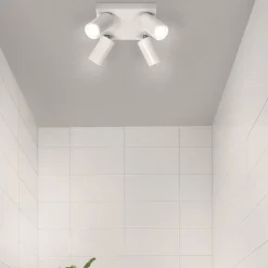 LEDVANCE Octagon LED-spot, dæmpbar, 4-lys, firkantet, hvid