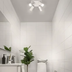 LEDVANCE Octagon LED-spot, dæmpbar, 4-lys, firkantet, hvid