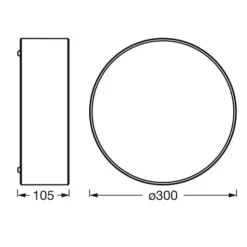 Ledvance Orbis Paris loftslampe Ø 30 cm beige