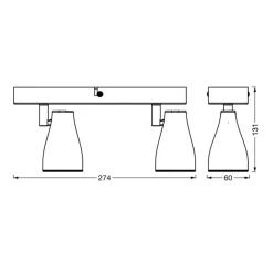LEDVANCE Pear LED-spot GU10 2 lk hvid