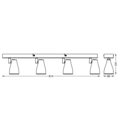 LEDVANCE Pear LED-spot GU10 4 lk grå