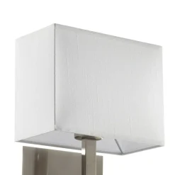 LED-væglampe 6519 med LED-læselampe, satineret sølv