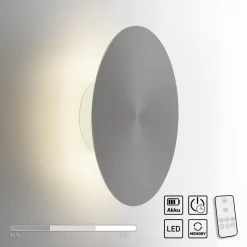 LED-væglampe batteri Puntua Ø 25 cm grå