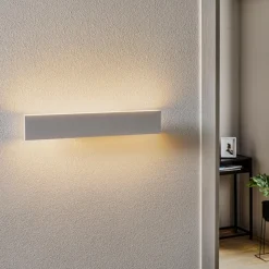 LED-væglampe Concha 47 cm, hvid