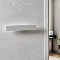 LED-væglampe Concha 47 cm, hvid