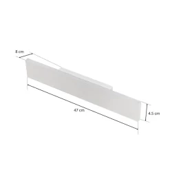 LED-væglampe Concha 47 cm, hvid