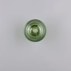 LED-væglampe Earl, messing/grøn, glas, Ø 15,5 cm