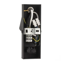 LED-væglampe Enzo kantet med afbryder, sort