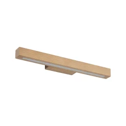 LED-væglampe i træ Teo, fyr, 46 cm, 3000 K