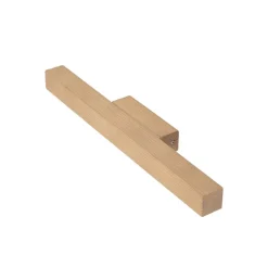 LED-væglampe i træ Teo, fyr, 46 cm, 3000 K