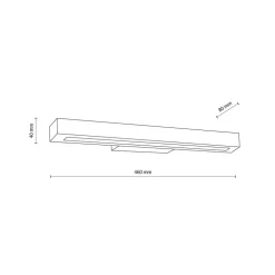 LED-væglampe i træ Teo, fyr, 46 cm, 3000 K