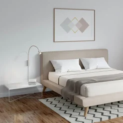 LED-væglampe Justi, nikkelfarvet, højde 52 cm, metal