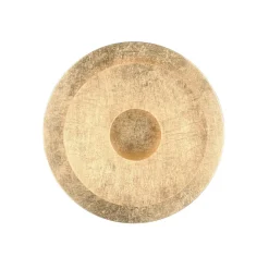 LED-væglampe Leano, rund linse, guld, indirekte