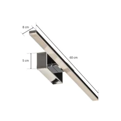 LED-væglampe Miroir 60 cm krom 4000K