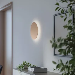 LED-væglampe Orios Plus, guld, Ø 30 cm, stål